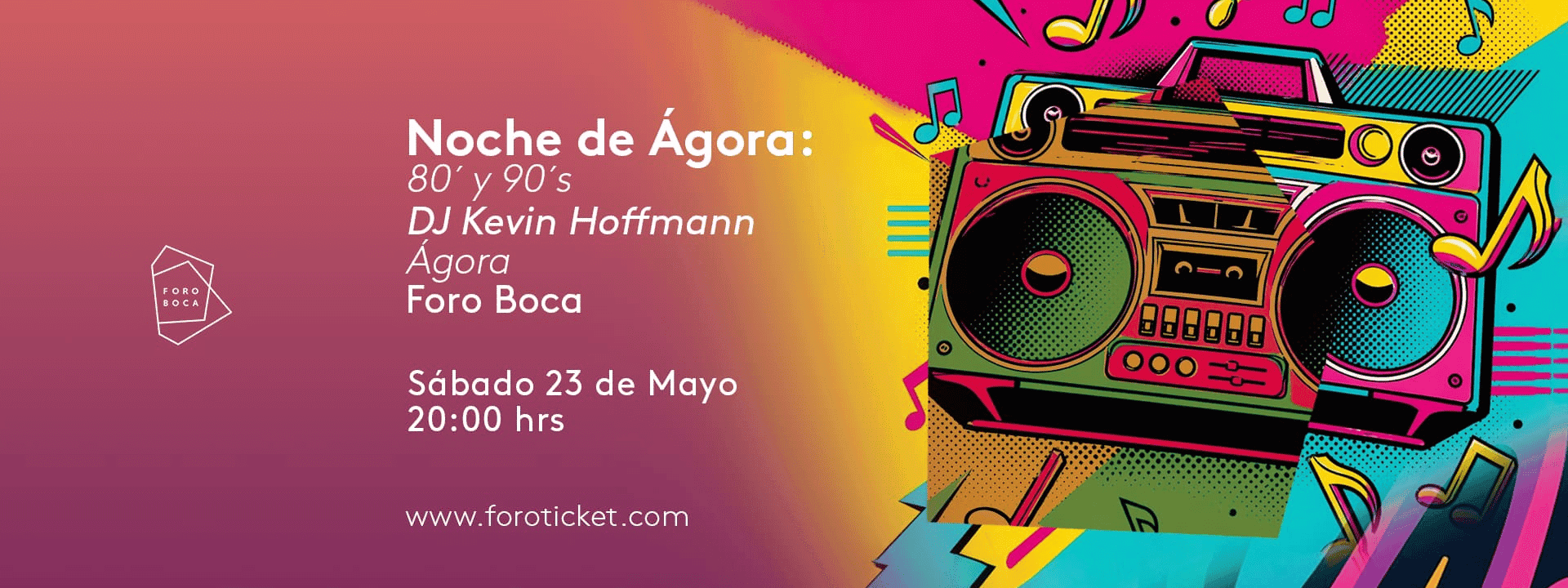 Noche de Ágora | 80's y 90's DJ Kevin Hoffmann