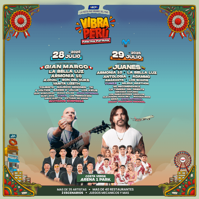 Festival Vibra Perú 2026 en Arena 1 Park