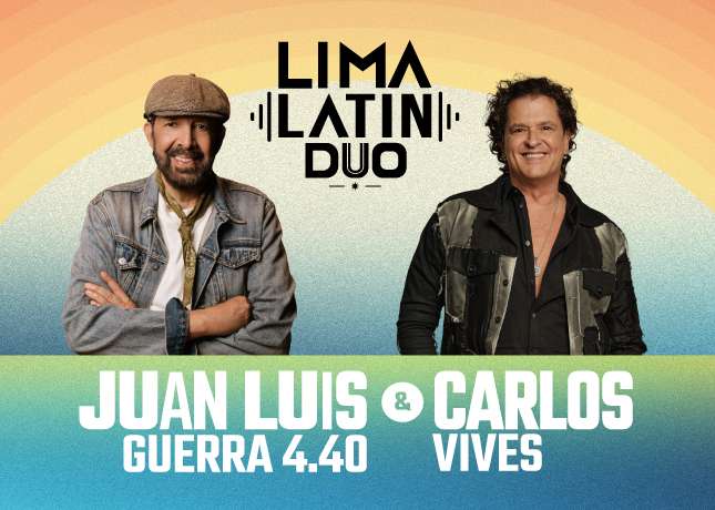 DOS LEYENDAS, UN SOLO ESCENARIO  JUAN LUIS GUERRA Y CARLOS VIVES JUNTOS  LIMA LATIN DÚO 