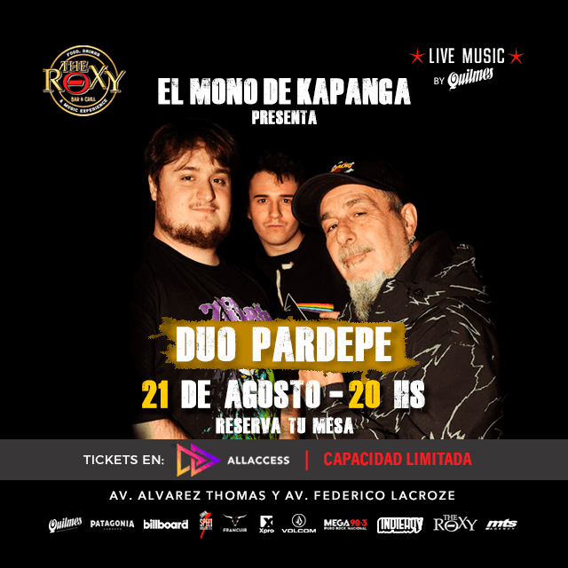 MONO KAPANGA PRESENTA DUO PARDEPE en The Roxy Bar & Grill