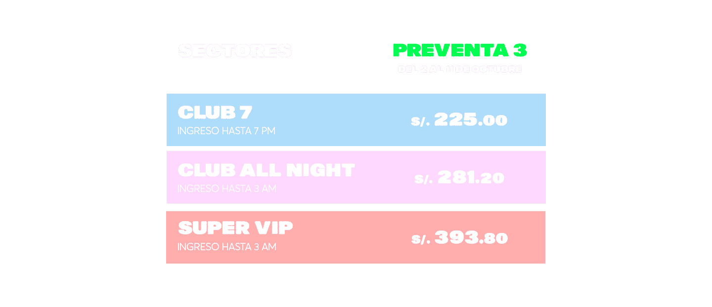 TABLA DE PRECIOS - image