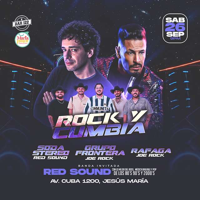 Rock y Cumbia - 26 de Setiembre en BAR 122