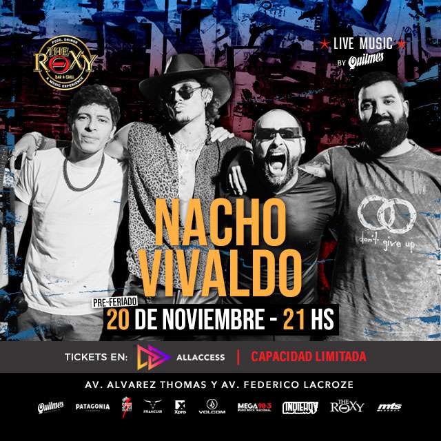 NACHO VIVALDO en The Roxy Bar & Grill