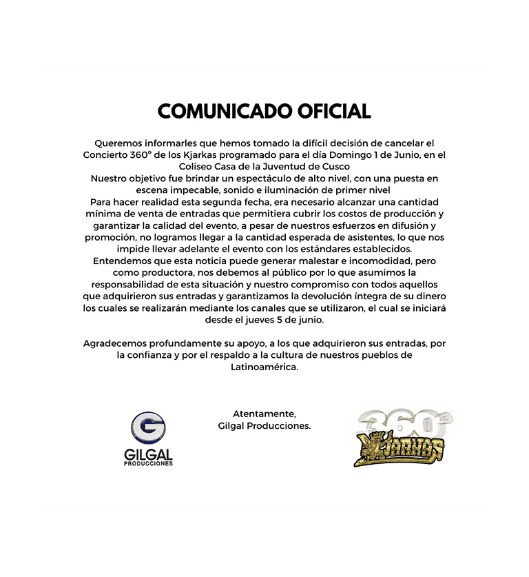 COMUNICADO