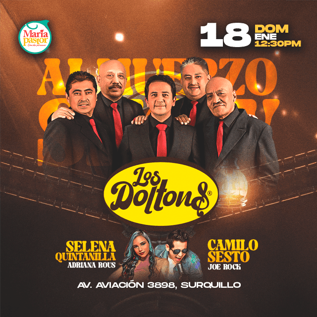 Almuerzo Show Los Doltons Enero en Maria Pastor - Aviación