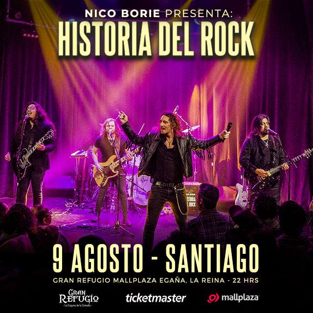 Nico Borie: Historia Del Rock en Gran Refugio Mall Plaza Egaña