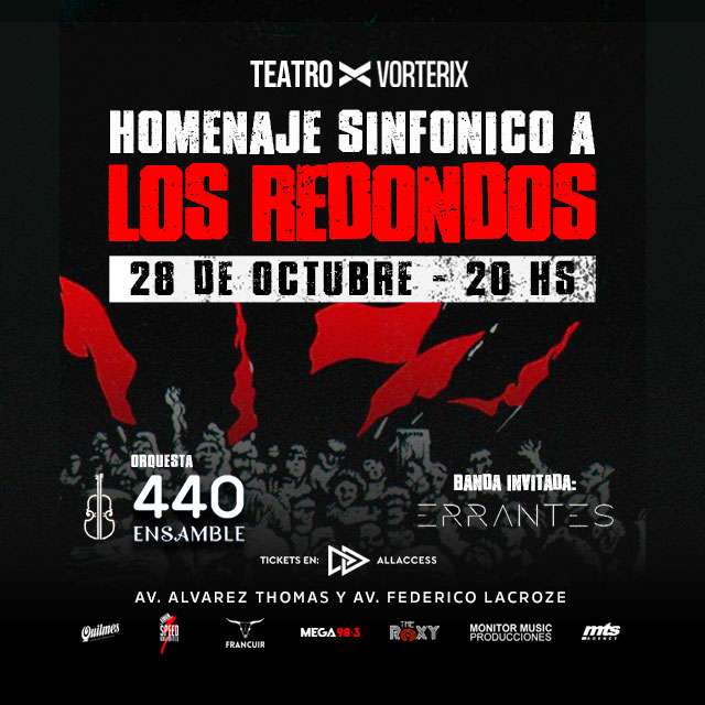 LOS REDONDOS DE RICOTA HOMENAJE SINFONICO en Teatro Vorterix