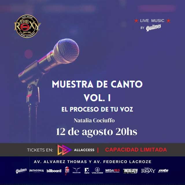 MUESTRA DE CANTO: CICLO VOCAL Vol I en The Roxy Bar & Grill