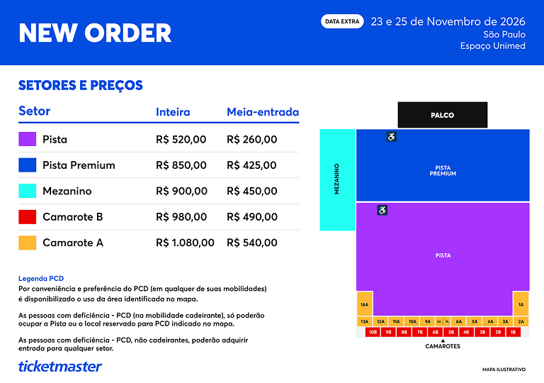 Mapa do evento