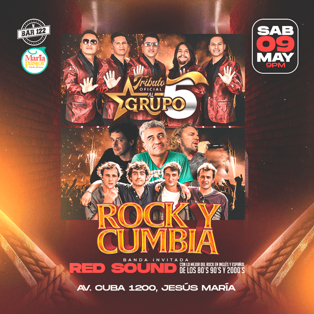 Rock y Cumbia - 9 de Mayo en BAR 122