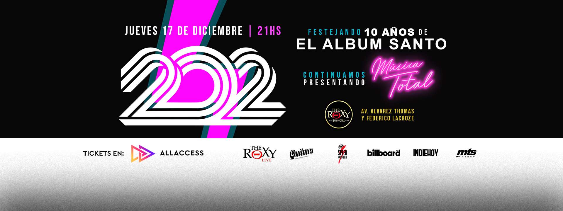 202 En Vivo - Música Total - 10 años de El Álbum Santo