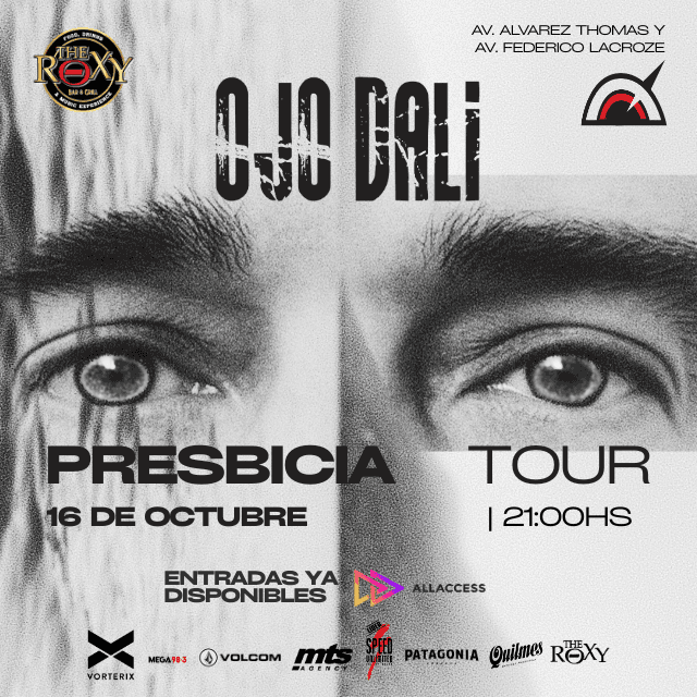 OJO DALI - PRESBICIA TOUR en The Roxy Bar & Grill