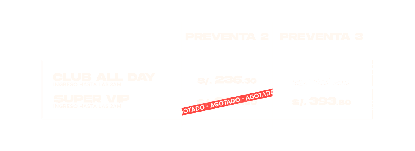 TABLA DE PRECIOS - image