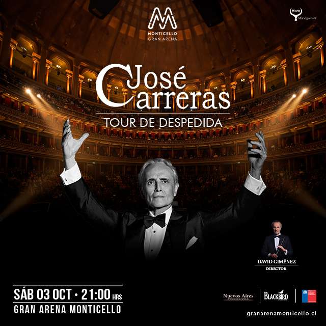 Jose Carreras - Tour de Despedida - 3 de Octubre 2026