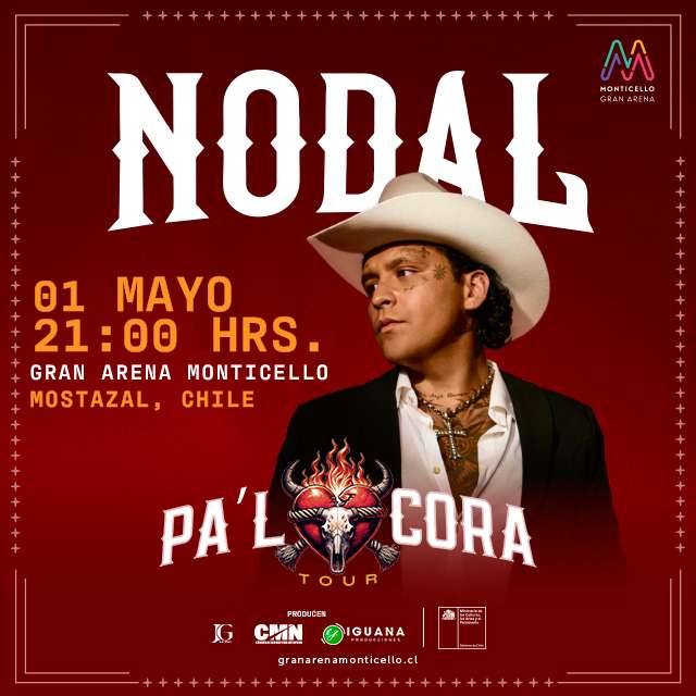 Christian Nodal - Pa'l Cora Tour - 1 de Mayo 2026