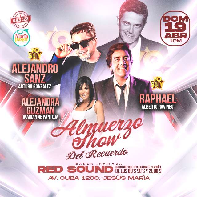 Almuerzo Show Del Recuerdo - 19 Abril en BAR 122