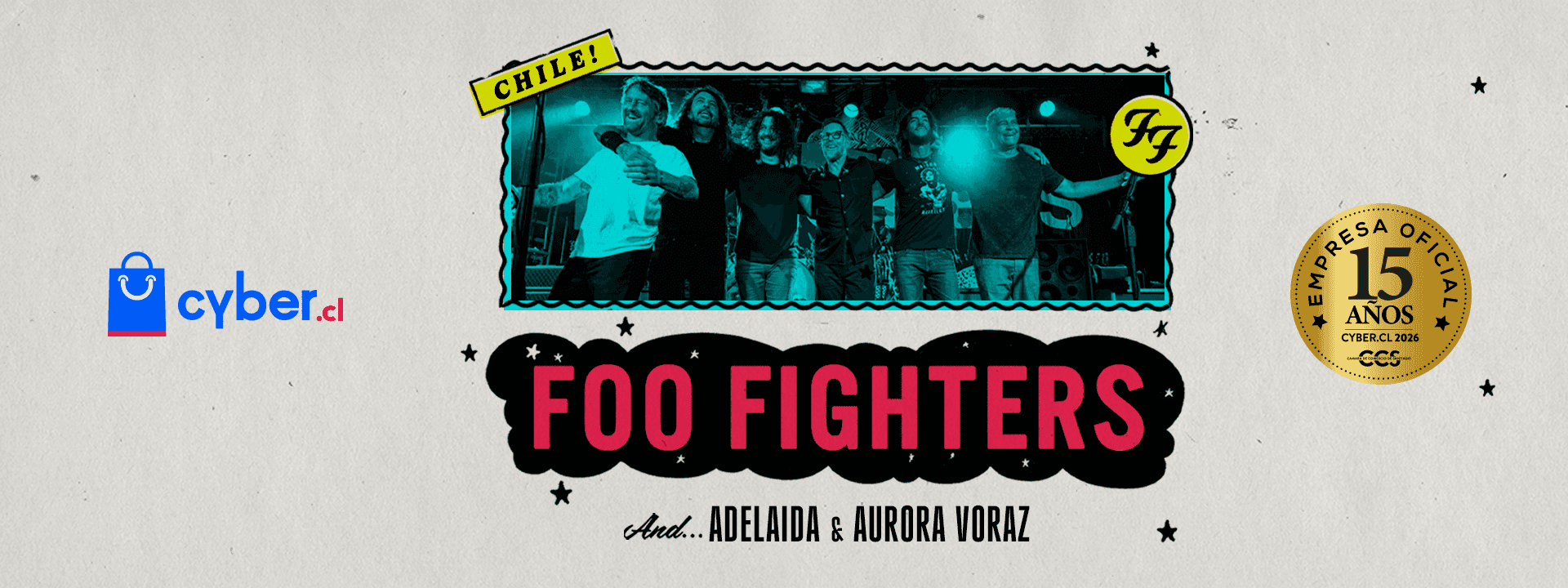 Banner Foo Fighters - Take Cover Tour 2027