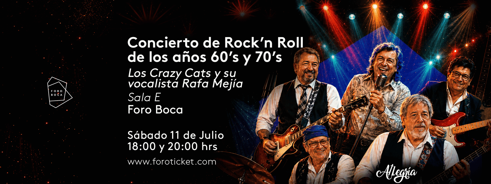 Concierto de Rock'n Roll de los años 60's y 70's