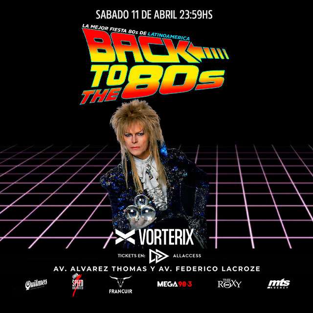 FIESTA BACK TO THE 80s en Teatro Vorterix