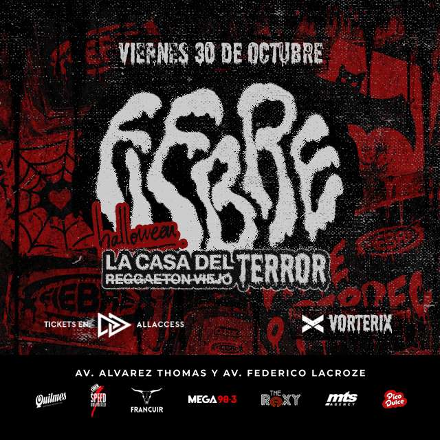 FIEBRE FIESTA en VORTERIX 30/10 (HALLOWEEN) - 30 de Octubre 2026