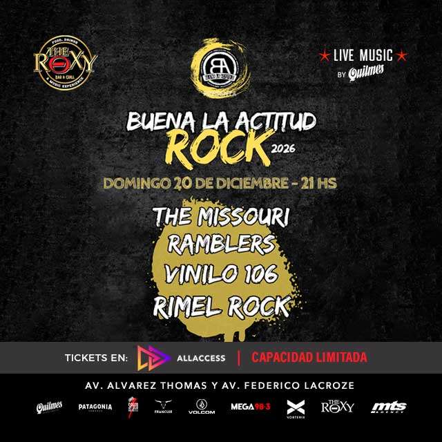 BUENA LA ACTITUD ROCK 2026 Presenta VINILO 106 - THE MISSOURI RAMBLERS - RIMEL ROCK
