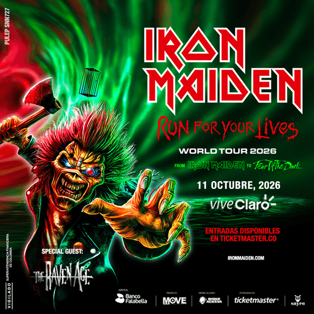 Iron Maiden - Run For Your Lives World Tour 2026 | 11 de Octubre de 2026