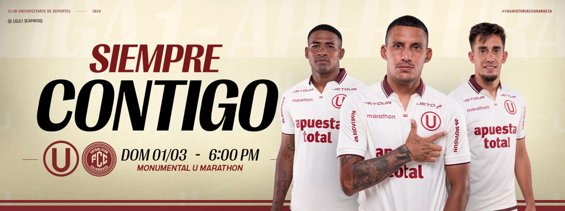 Universitario vs FC Cajamarca | Fecha 5 - Liga 1 - Apertura 2026