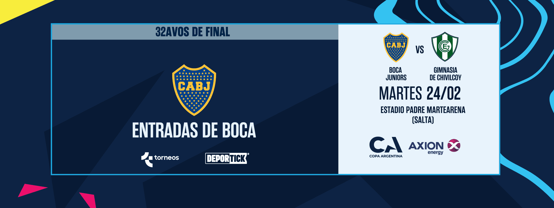 Boca Juniors vs. Gimnasia de Chivilcoy - 32avos. Copa Argentina 2026