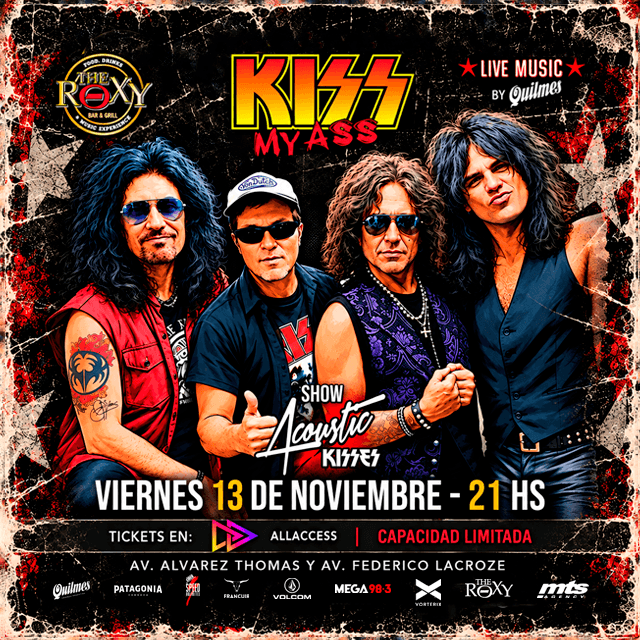 Flyer de KISS MY ASS - ACOUSTIC KISSES