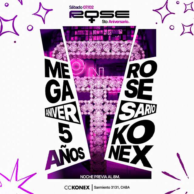 Mega Rose: Aniversario N°5 en Sala de las Columnas