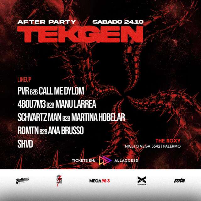 TEKGEN AFTER ACHE - 24 de Octubre 2026