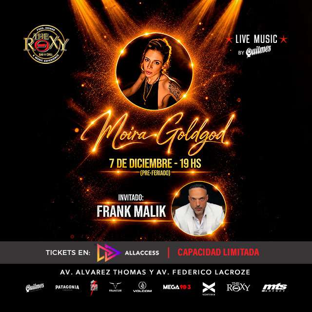 Flyer de MOIRA GOLDGOD - "Despierta Tour". Invitado: Frank Malik