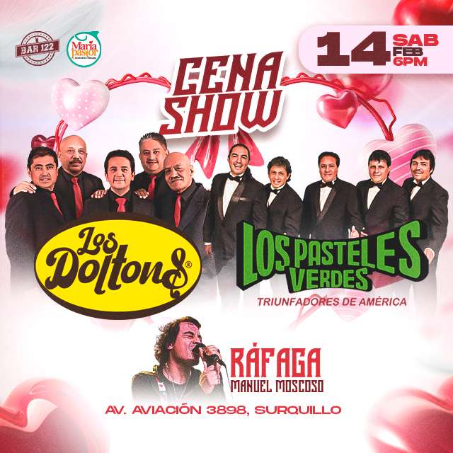 Cena Show "Día Del Amor" en Maria Pastor - Aviación