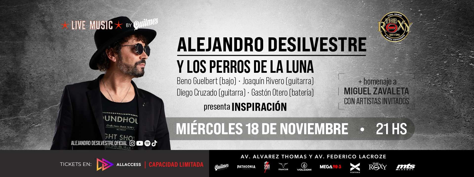 ALEJANDRO DESILVESTRE Y LOS PERROS DE LA LUNA – HOMENAJE A MIGUEL ZAVALETA