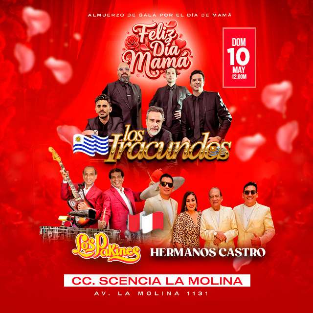 "Los Iracundos", "Los Hermanos Castro" y "Los "Pakines" en Centro de Convenciones Scencia