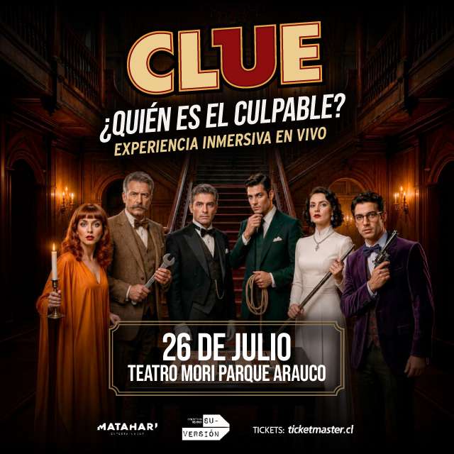 Clue: ¿Quién es el Culpable? en Teatro Mori Parque Arauco