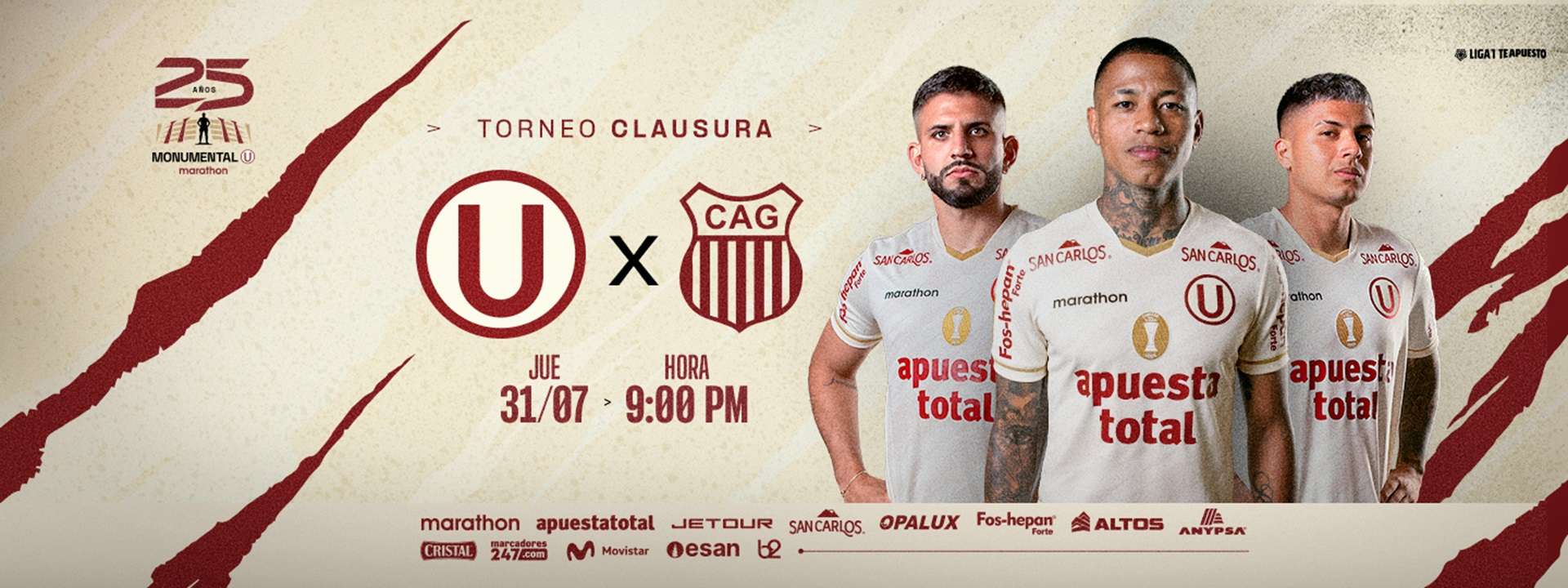 Universitario vs Atlético Grau| Fecha 3 - Liga 1 - Clausura 2025