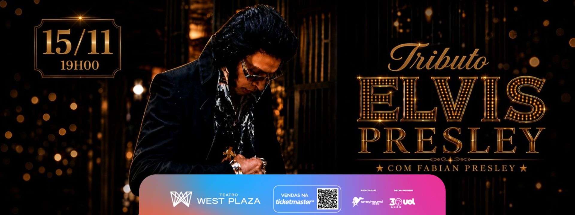 洋楽 ELVIS PRESLEY Tribute RVP-6327 PROMO Fabian Presley em Tributo a Elvis Presley | São Paulo | 15/11/2026