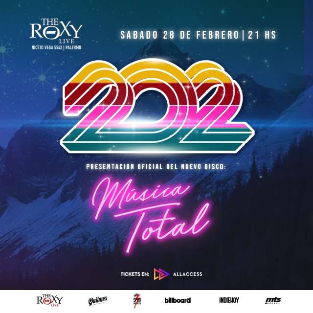 DOSCIENTOSDOS presenta su nuevo disco: MUSICA TOTAL - 28 de Febrero