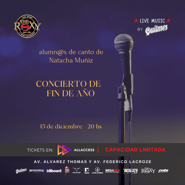 CONCIERTO DE FIN DE AÑO – ALUMN@S NATACHA MUÑIZ en The Roxy Bar & Grill