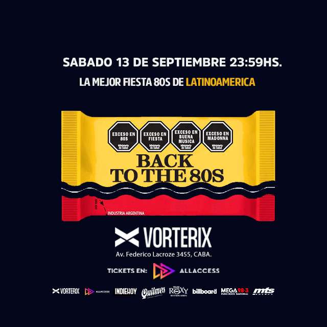 FIESTA BACK TO THE 80s - 13 de septiembre