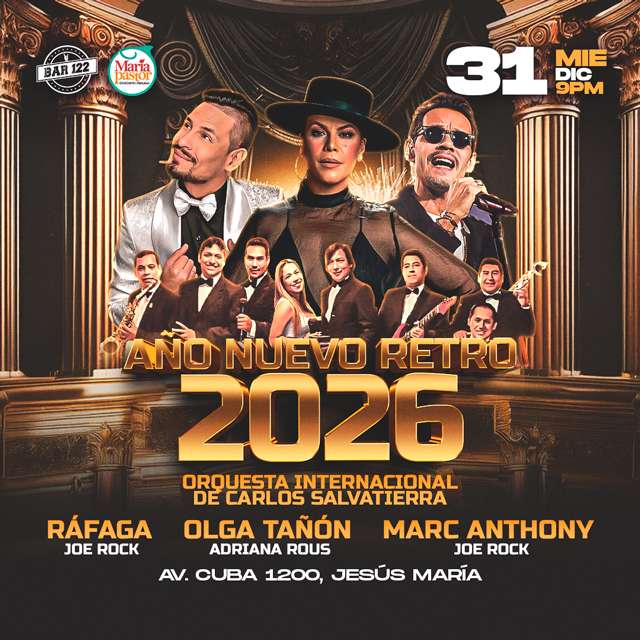 Año Nuevo Retro 2026 en BAR 122