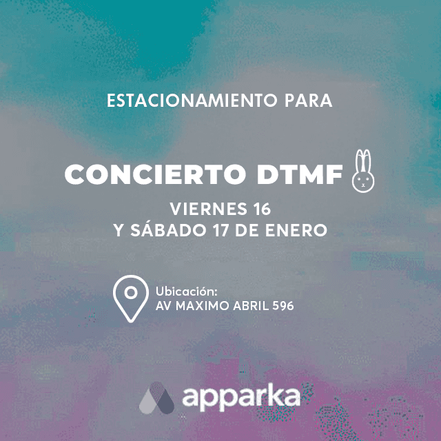 Estacionamiento Concierto DTMF en Estacionamiento Maximo Abril