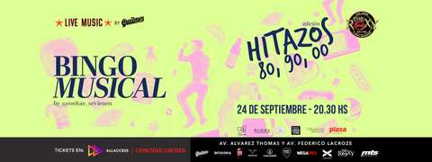 BINGO MUSICAL EDICION HITAZOS 80 / 90/ 00