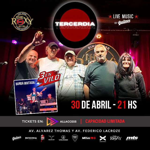 TERCERDIA EN THE ROXY BAR & GRILL en The Roxy Bar & Grill