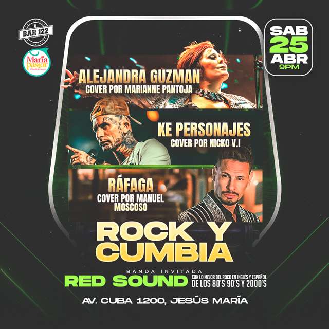 Rock y Cumbia - abril en BAR 122