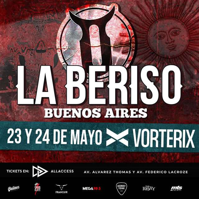 LA BERISO EN VORTERIX! - 23 y 24 de Mayo 2026