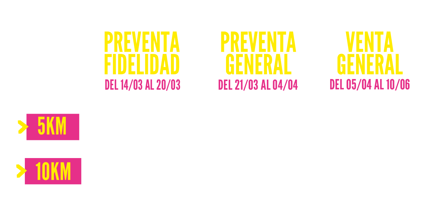 TABLA DE PRECIOS