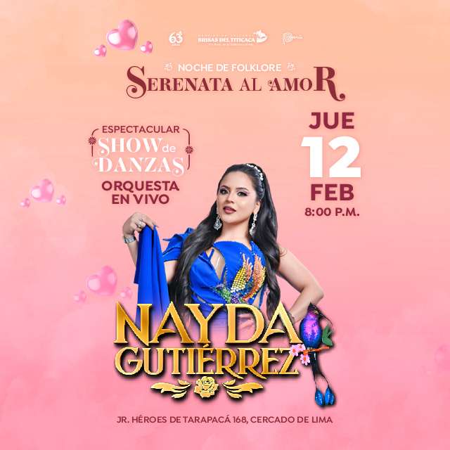 Serenata al Amor con Nayda Gutierrez - Jueves 12 de Febrero - 08:00pm