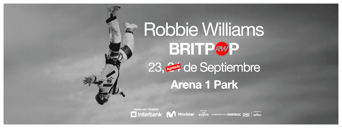 Banner Robbie Williams - Britpop World Tour